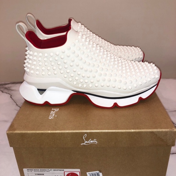 Christian Louboutin Shoes - Christian Louboutin Spike Sneakers Sz 38.5 White